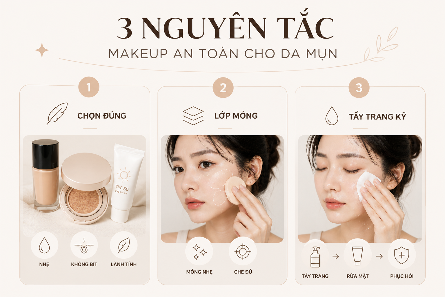 nguyên tắc makeup an toàn
